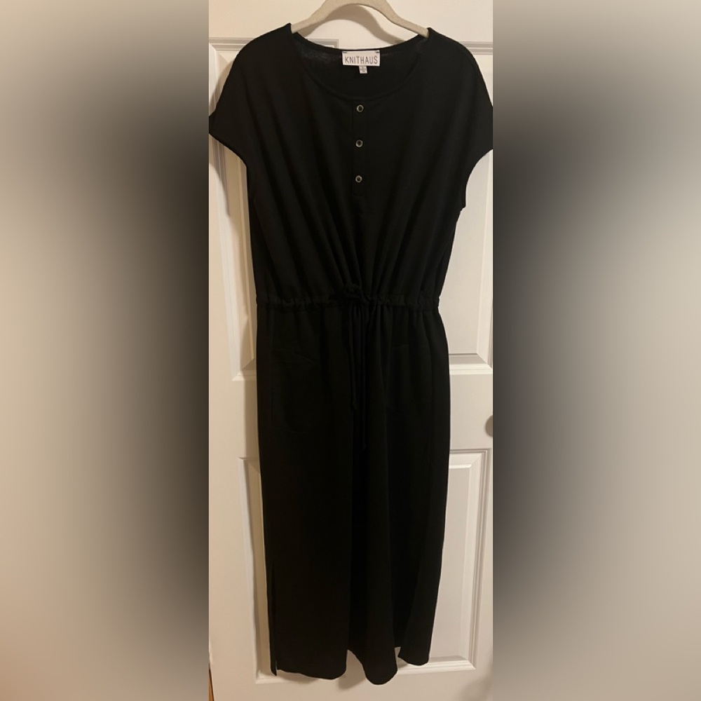 NWOT Knit Haus black maxi dress. Size L